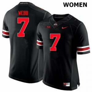 NCAA Ohio State Buckeyes Women's #7 Damon Webb Limited Black Nike Football College Jersey JIR1245HZ